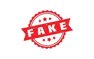 FAKE rubber stamp with grunge style on white background vector