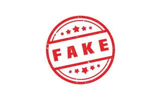 FAKE rubber stamp with grunge style on white background vector