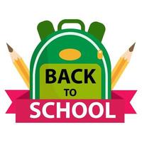 A concept of education label for back to school vector