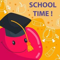 A concept of education background for back to school vector