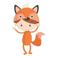 Cute animal costumes are suitable for children's clothing designs vector