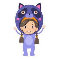 Cute animal costumes are suitable for children's clothing designs vector