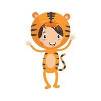 Cute animal costumes are suitable for children's clothing designs vector