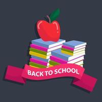 A concept of education label for back to school vector