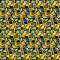 ornamento de mosaico de líneas geométricas dibujadas a mano. patrón sin costuras de mosaico de caleidoscopio abstracto. fondo de pantalla de línea vintage. vector