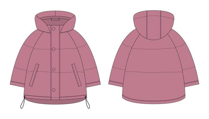 Puffer Jacket Template Vector Art Icons and Graphics for Free Download