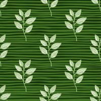 ramas a mano alzada con hojas de patrones sin fisuras. fondo orgánico dibujado a mano. papel tapiz decorativo sin fin de hojas de bosque. vector
