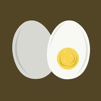 Hard boiled egg vector illustration for graphic design and decorative element