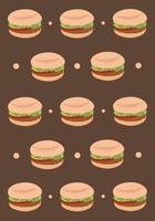 papel tapiz de vector de hamburguesa para diseño gráfico y elemento decorativo