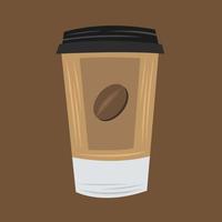 Coffee paper cup vector illustration for graphic design and decorative element