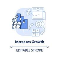 Increases growth light blue concept icon vector