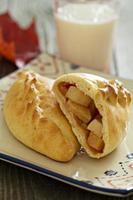 Yeast pastry with apples, pierogi traditional eastern European food photo