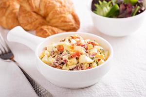 Egg salad with bacon, red pepper and smoked paprika photo