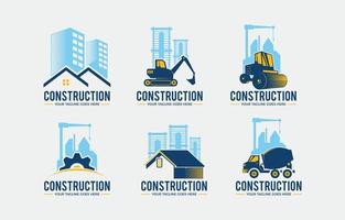 colección de logotipos de construcción vector