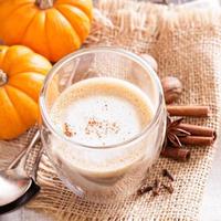 Pumpkin spice latte with spices photo