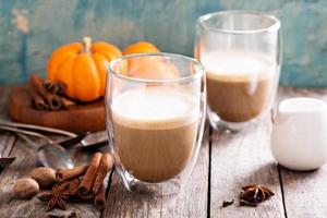 Pumpkin spice latte with spices photo