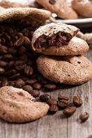 Chocolate espresso meringue cookies photo