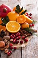 Fall and winter ingredients still life photo