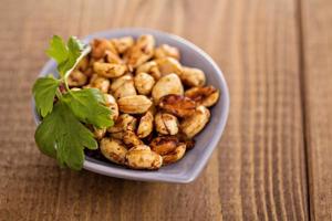 Spicy roasted peanuts photo