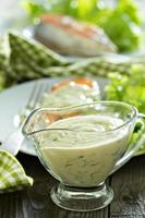 Cream sauce for fish photo