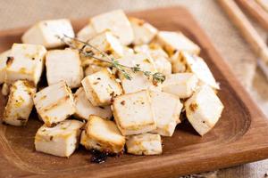 Baked tofu with spices photo