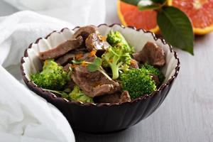 Beef stewed with broccoli photo