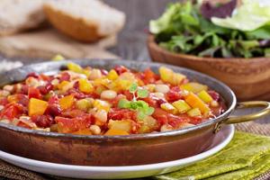 Vegetable and beans stew photo