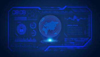 Modern HUD Technology Screen Background vector