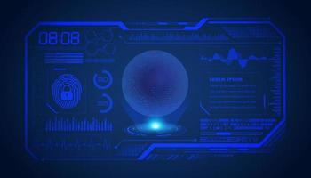Modern HUD Technology Screen Background vector