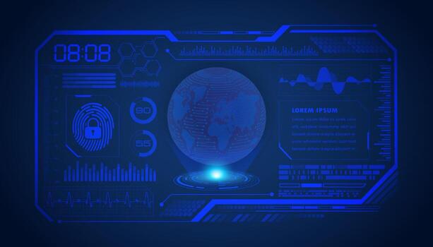 Modern HUD Technology Screen Background vector