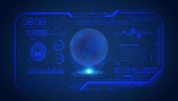 Modern HUD Technology Screen Background vector