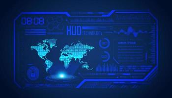 Modern HUD Technology Screen Background vector