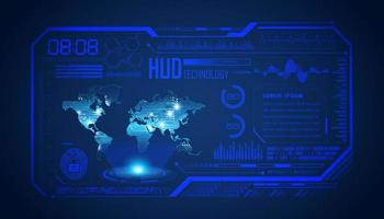 Modern HUD Technology Screen Background vector