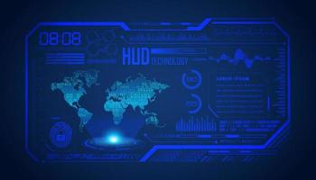 Modern HUD Technology Screen Background vector