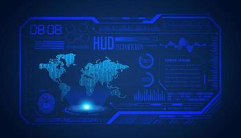 Modern HUD Technology Screen Background vector