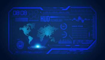 Modern HUD Technology Screen Background vector