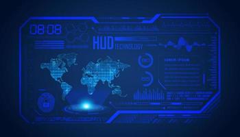 Modern HUD Technology Screen Background vector