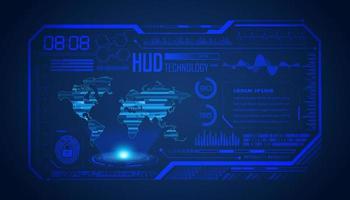 Modern HUD Technology Screen Background vector