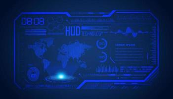 Modern HUD Technology Screen Background vector