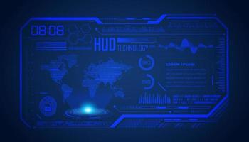 Modern HUD Technology Screen Background vector