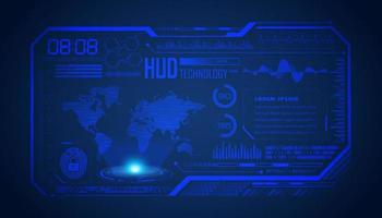 Modern HUD Technology Screen Background vector