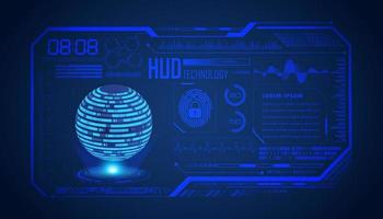 Modern HUD Technology Screen Background vector