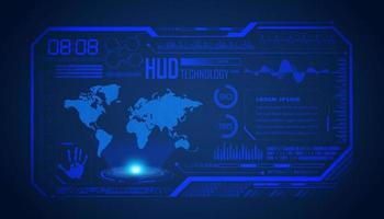 Modern HUD Technology Screen Background vector