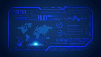 Modern HUD Technology Screen Background vector