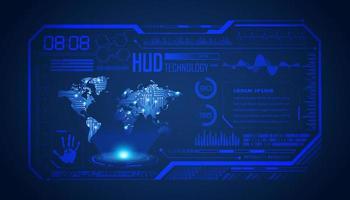 Modern HUD Technology Screen Background vector