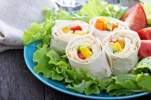 Healthy lunch snack tortilla wraps photo