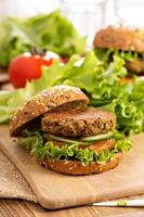 Vegan burgers with lentils and pistashios photo