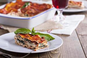 Vegan lasagna with tofu photo