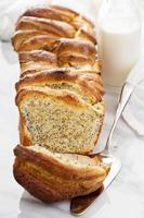 Yeast pull apart sweet bread with cream cheese photo