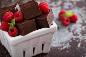 Chocolate fudge pieces photo